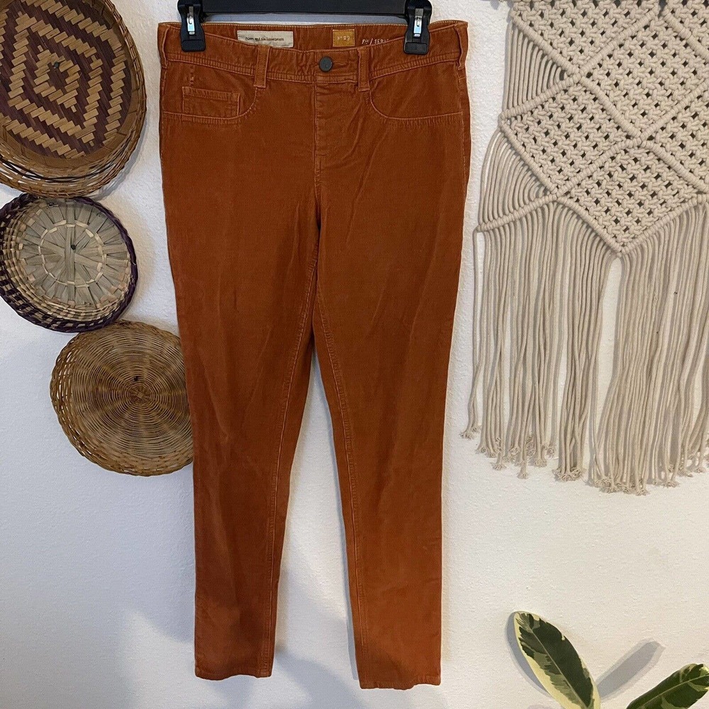 Pilcro And The Letterpress Sz 29 Orange Jeans Stretch Corduroy Skinny